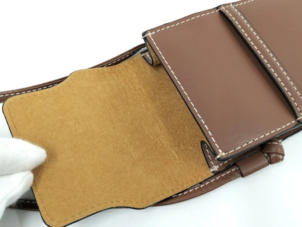 Celine Shoulder Bag Phone Case Leather Brown - Picture 9 of 10